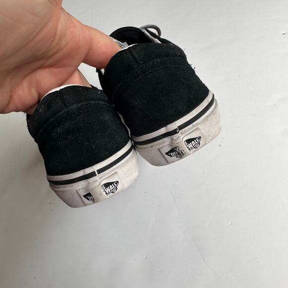 Vans Black Suede Lace Up Sneakers Youth Size 3 - Picture 4 of 8